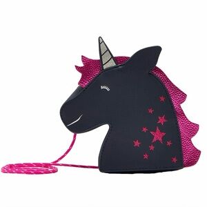 Joules Unicorn Crossbody Bag for Kids - Black and Pink